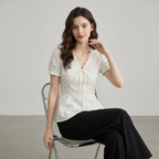 Pleated Tie Shirt