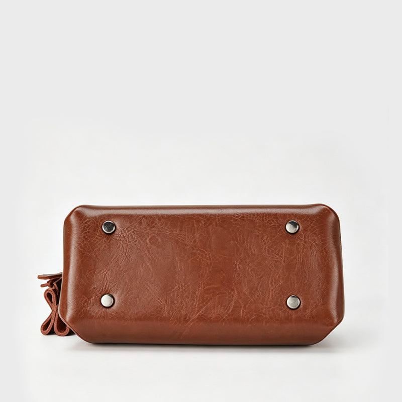 Oil-waxed Leather Crossbody Bag