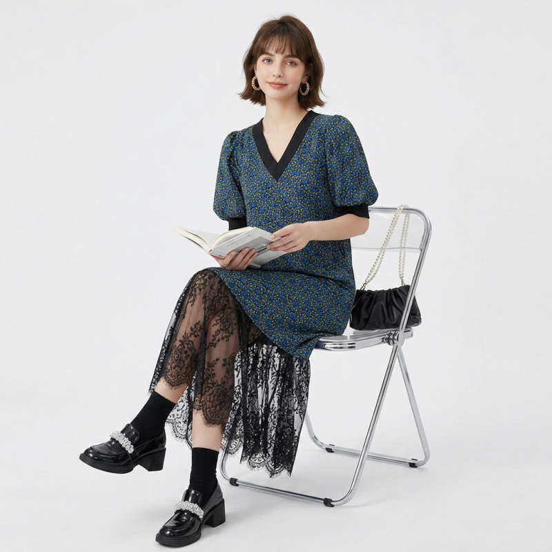Lace Patchwork Dress
