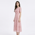 Elegant Embroidered A-line Dress
