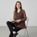 French Floral Print Top