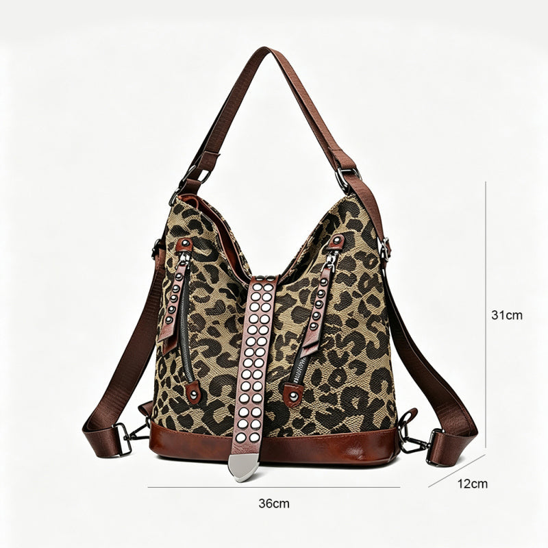 Leopard Print Multi-functional Backpack
