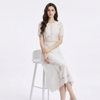 Elegant Embroidered A-line Dress