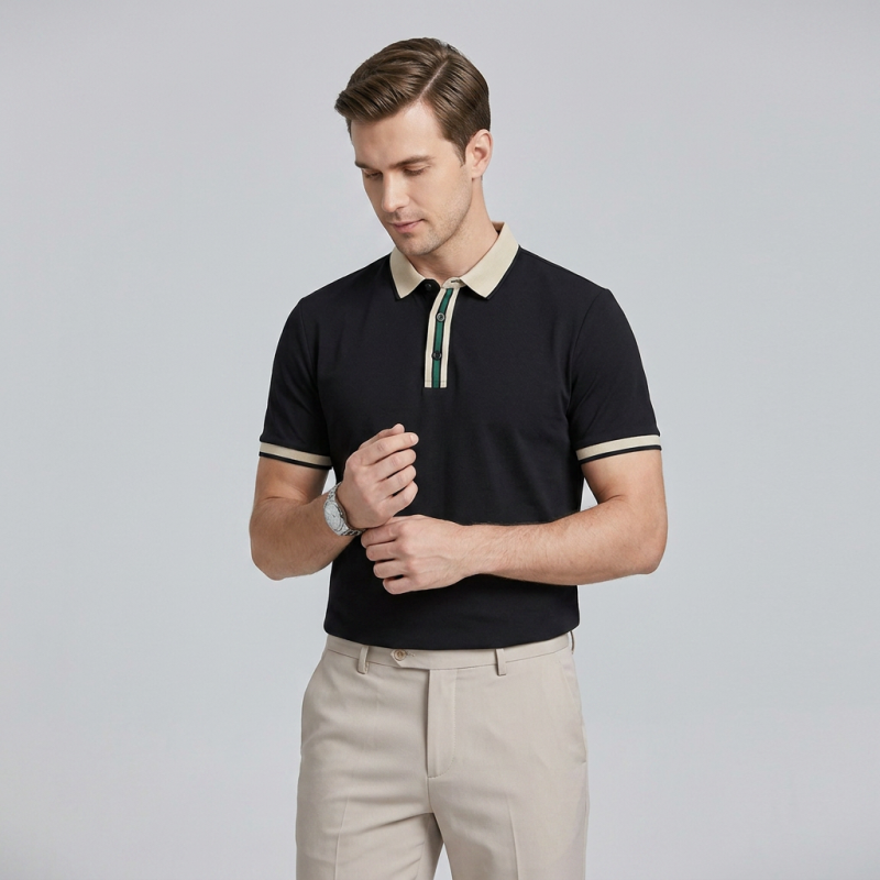 Color-blocked Polo Shirt