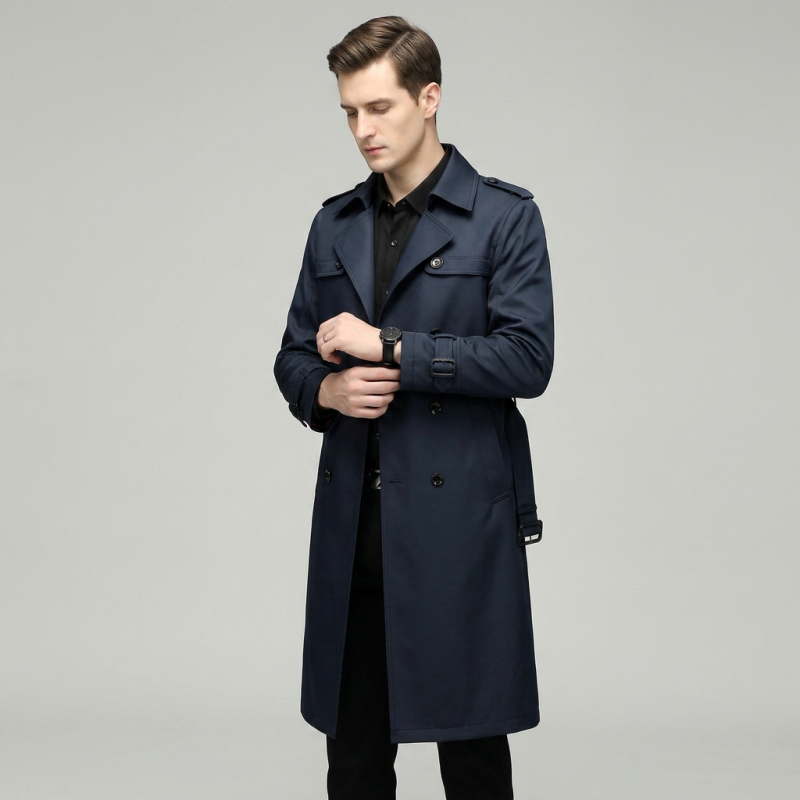 Luxury Double-breasted Trench Coat