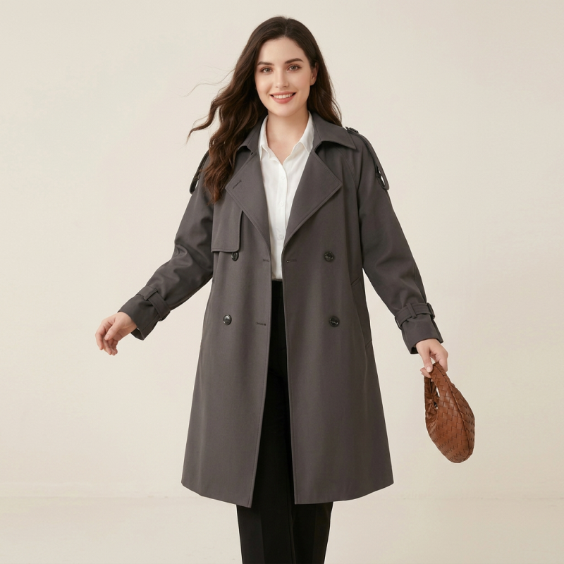 Plus-size Trendy Trench Coats