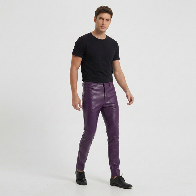 Trendy Motorcycle Leather Pants