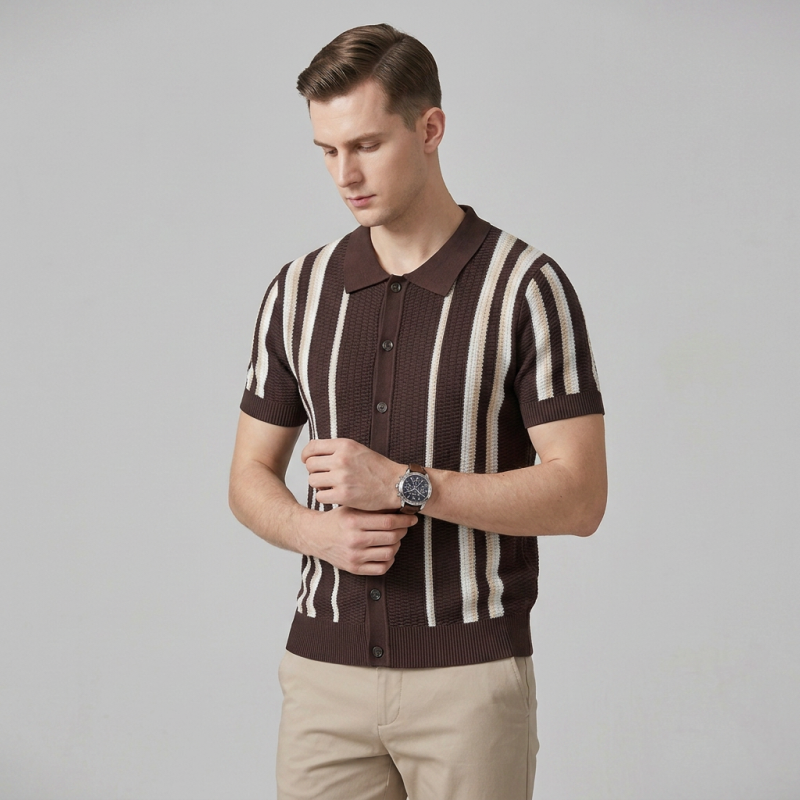 Color-blocked Striped Knitwear