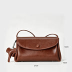Oil-waxed Leather Crossbody Bag