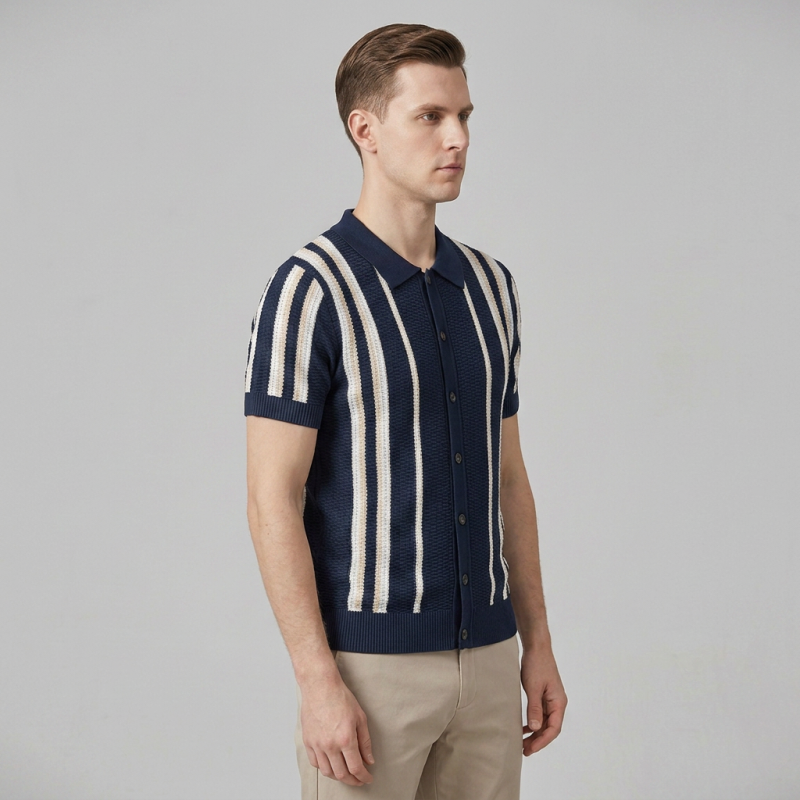 Color-blocked Striped Knitwear