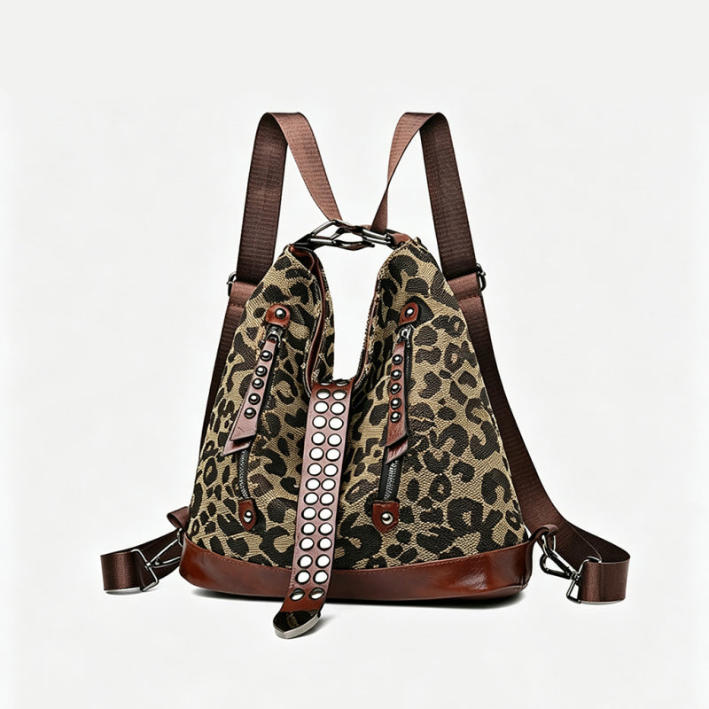 Leopard Print Multi-functional Backpack