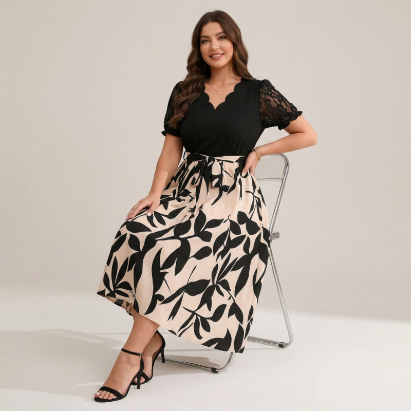 Elegant Patchwork Dress