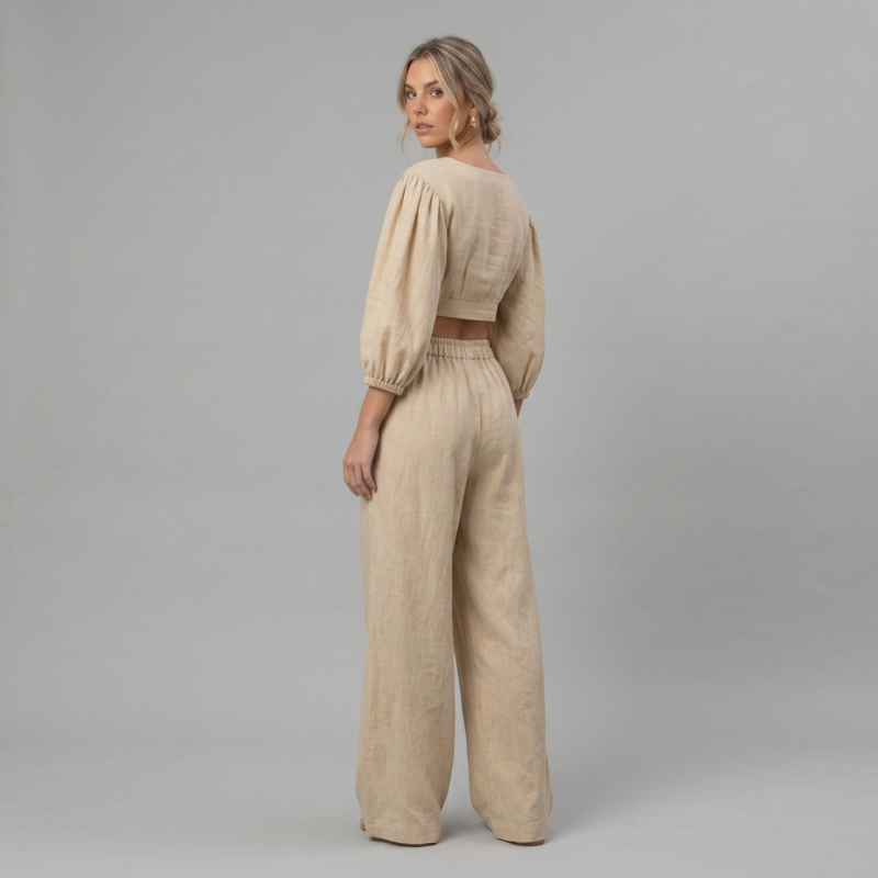 Stylish Crop Top Set