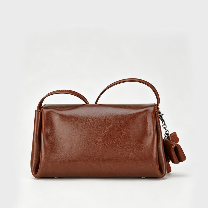Oil-waxed Leather Crossbody Bag