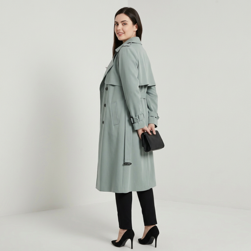 Korean Style Plus Size Trench Coat