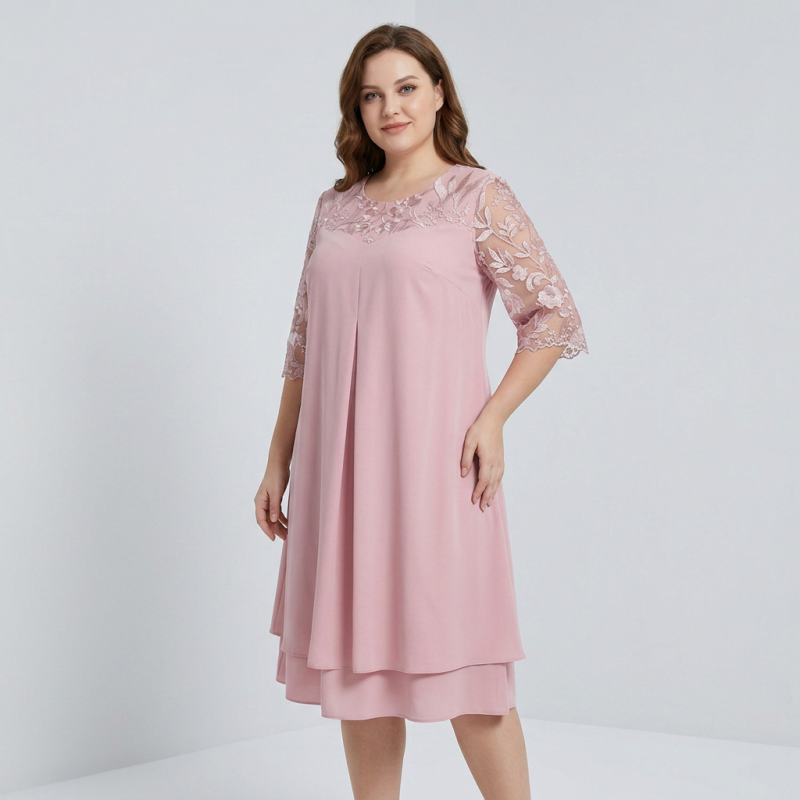 Casual Chiffon Patchwork Dress