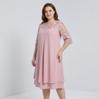 Casual Chiffon Patchwork Dress