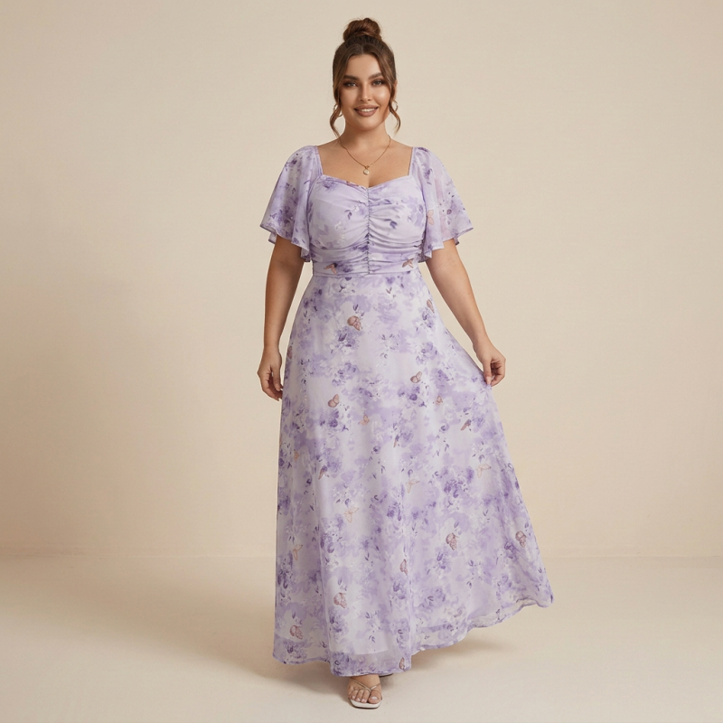 Plus-size Chiffon Dress