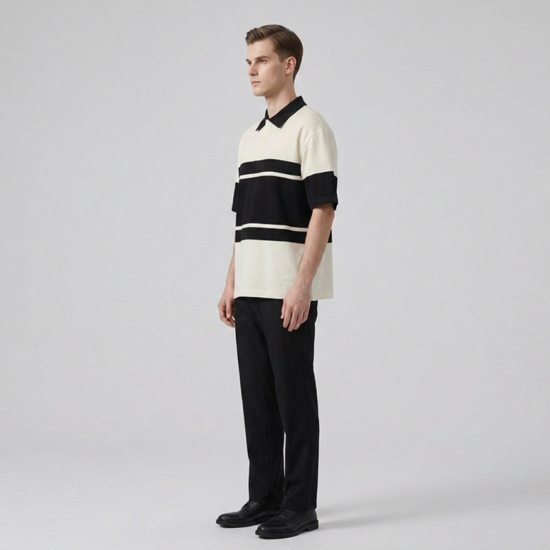 Color-blocked Polo Shirt