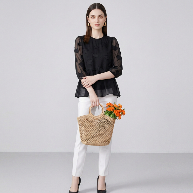 Jacquard Loose Top