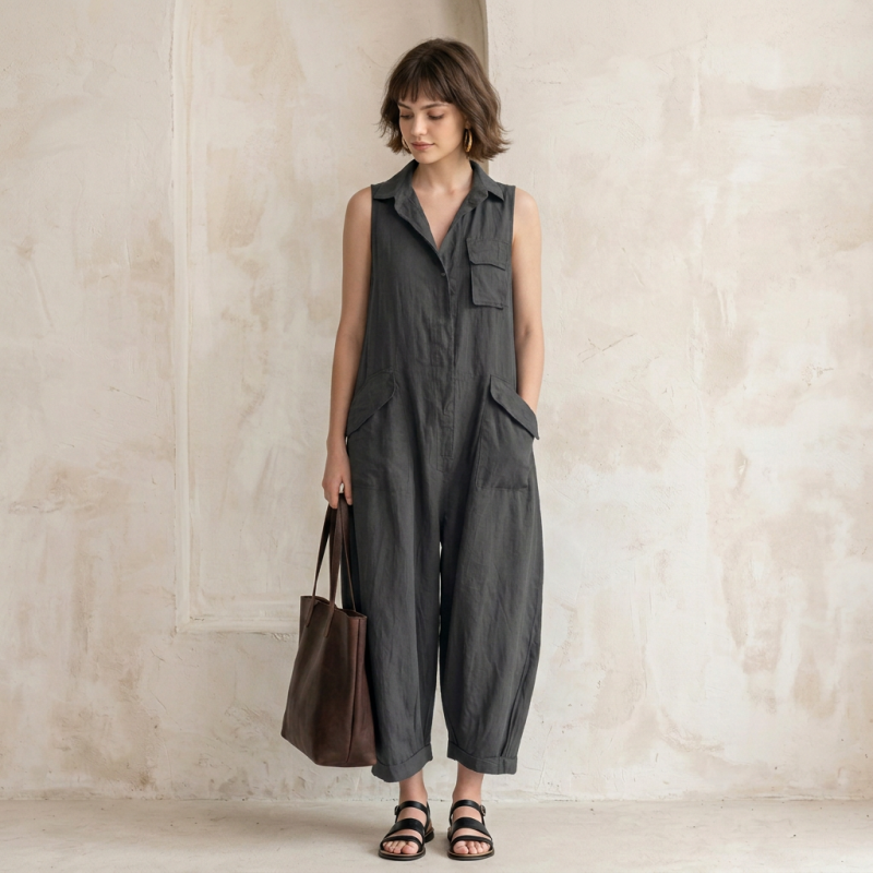 Stylish Wide-leg Cargo Pants