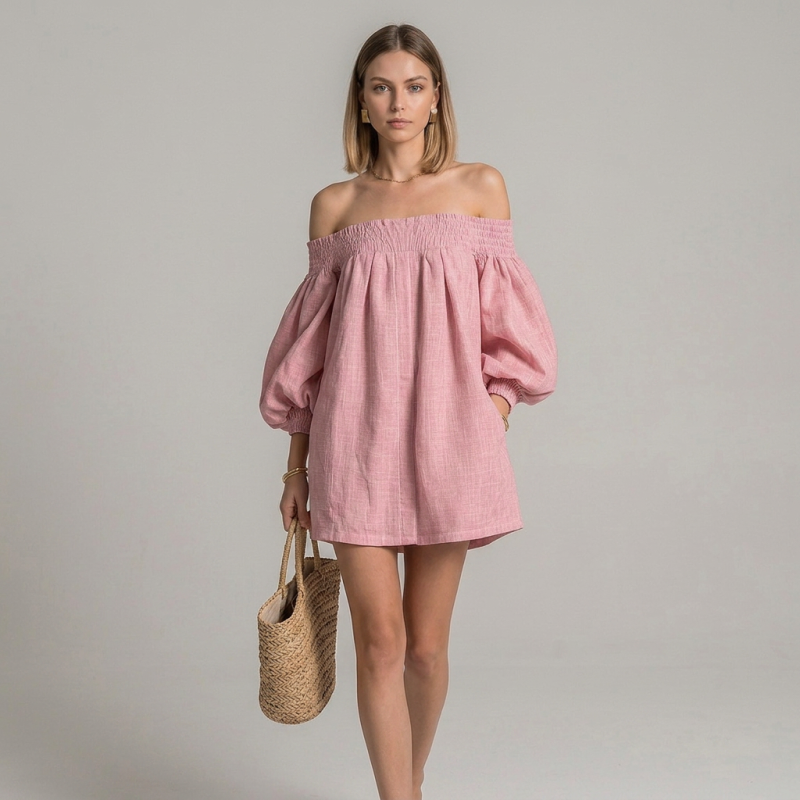 Lantern Sleeve Dress