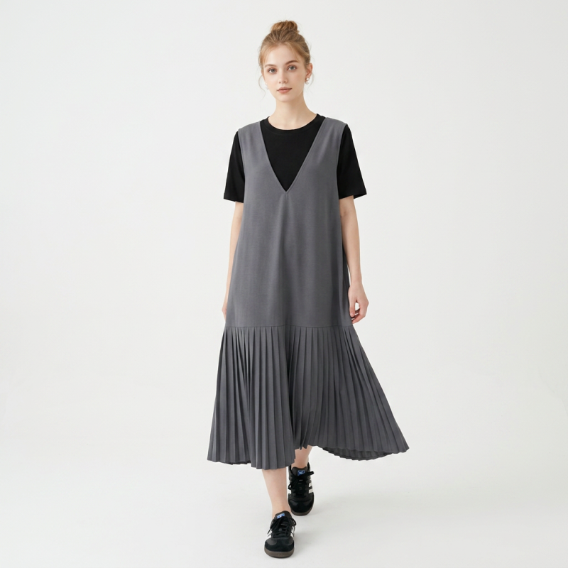 High-end Color-blocked Dress