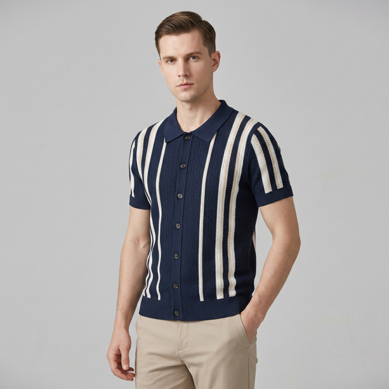 Color-blocked Striped Knitwear