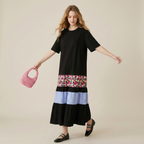 Loose-fitting Patchwork Dress