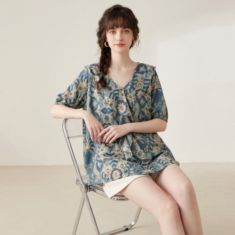 Fashionable Ruffled Top