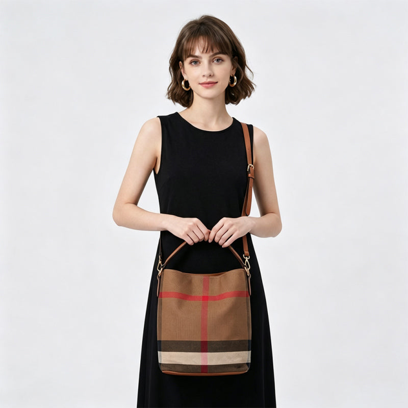 Trendy Plaid Crossbody Bag