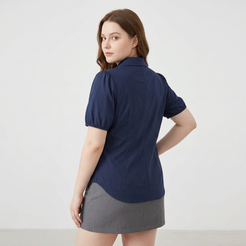 Puff Sleeve Ruffled Shirt