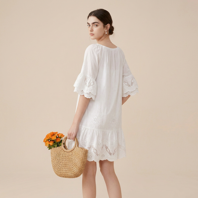 Lace Solid Color Dress
