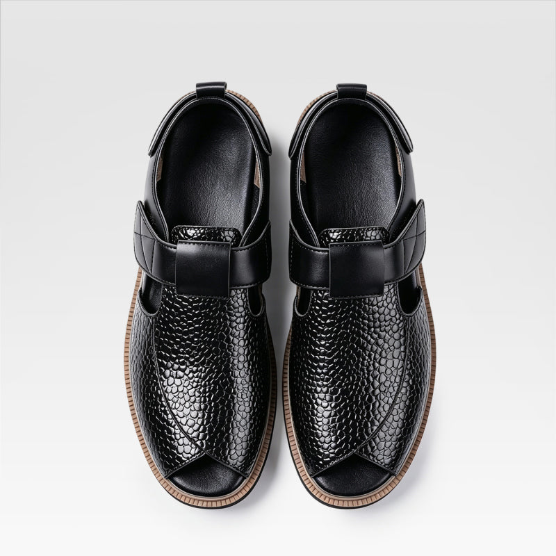 Peep-toe Roman Sandals