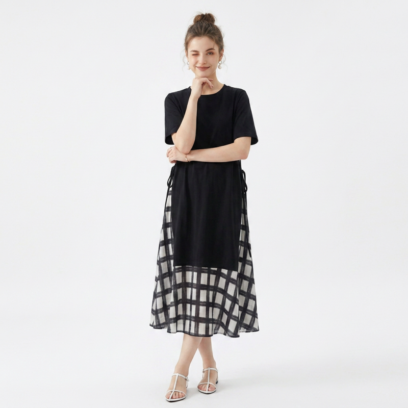 Korean Style Patchwork Dress