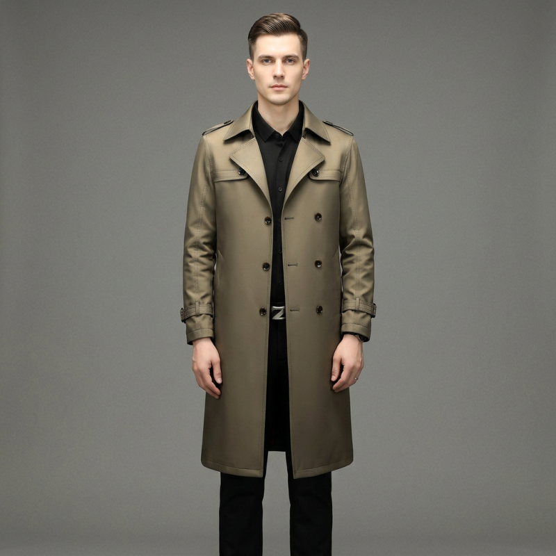 Luxury Double-breasted Trench Coat