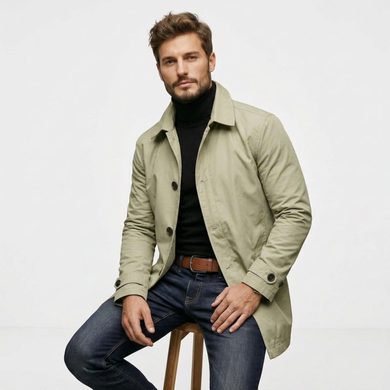 Retro Casual Trench Coat