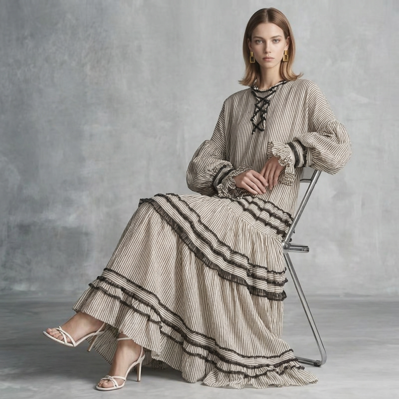 Elegant Striped Dress