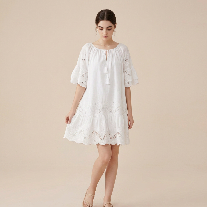 Lace Solid Color Dress