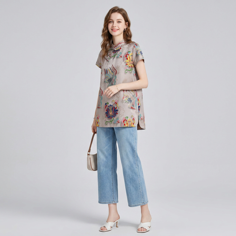 Retro-style Cheongsam Top