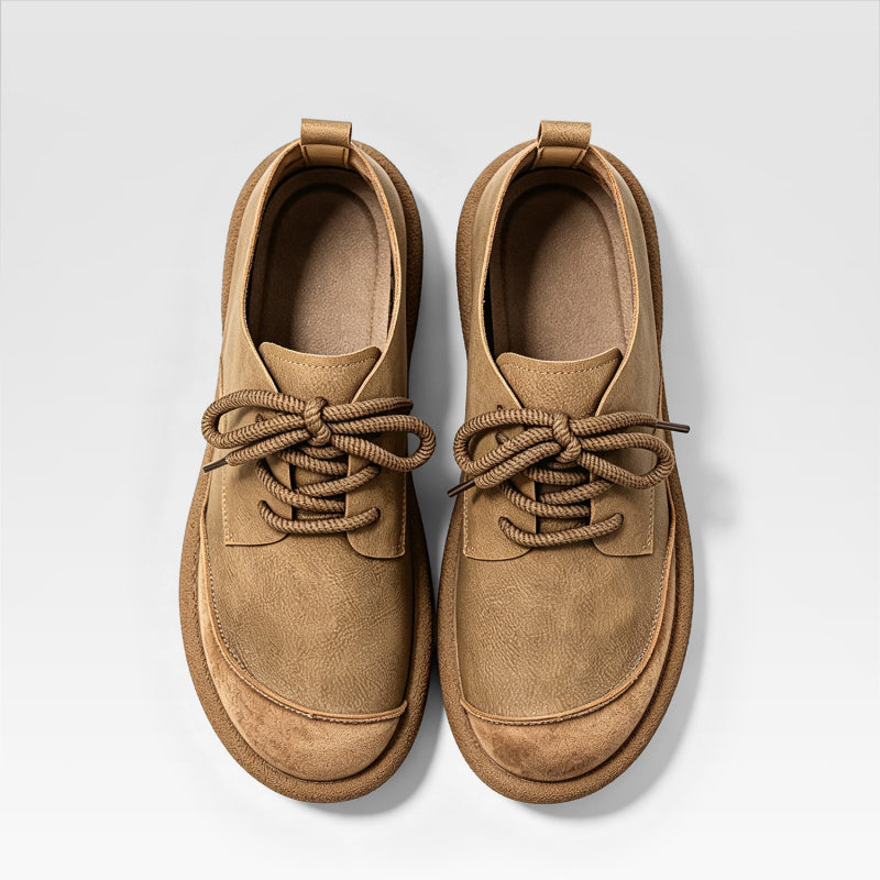 Men's Large Lace-up Leather Shoes