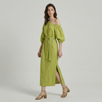 One-shoulder Tie Dress