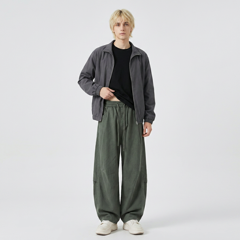 Loose-fitting Wide-leg Cargo Pants