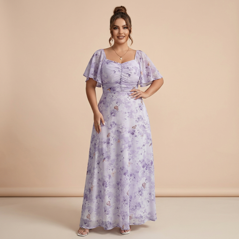 Plus-size Chiffon Dress