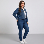 Fashionable Plus-size Denim Jacket