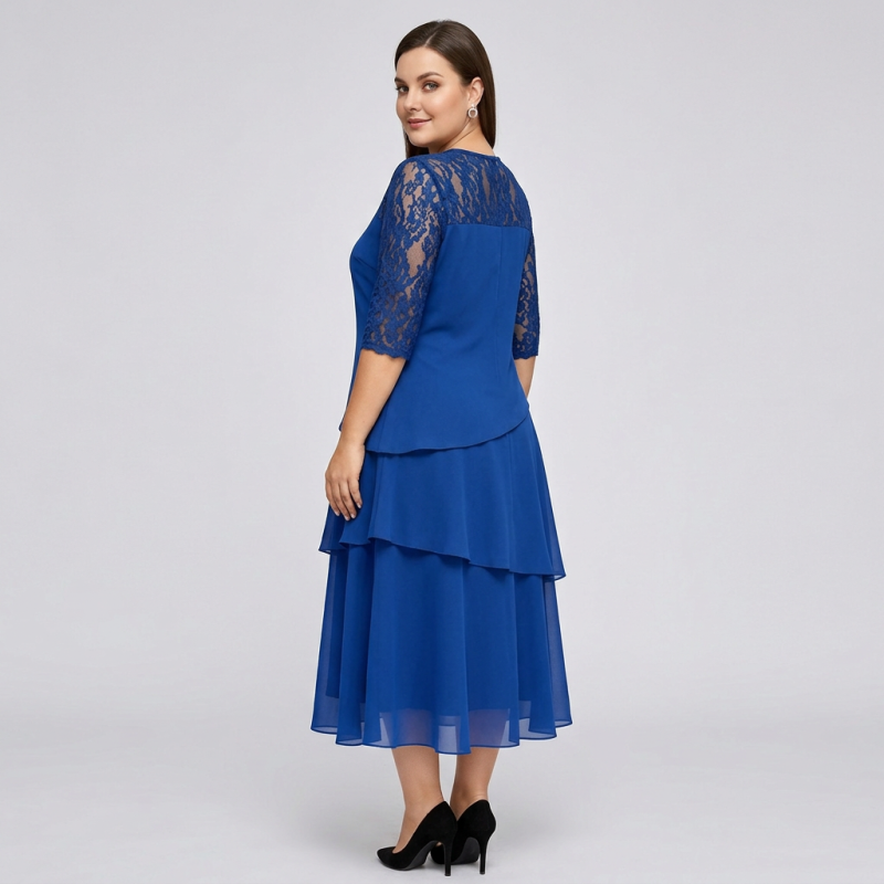 Three-quarter Sleeve Lace Dress