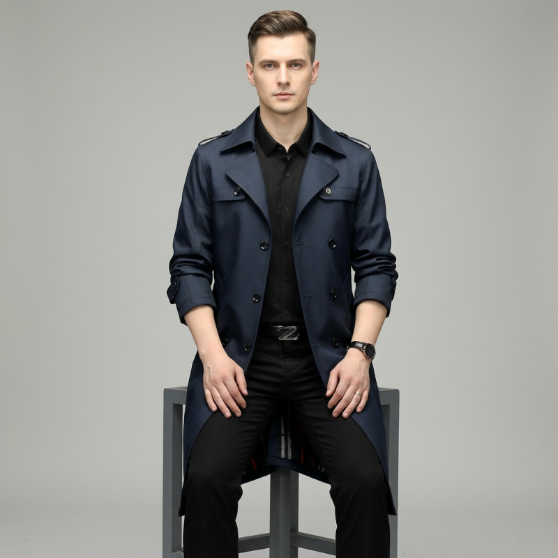 Luxury Double-breasted Trench Coat