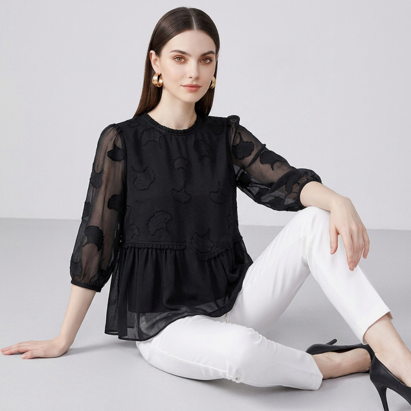 Jacquard Loose Top