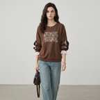Patchwork Faux Two-piece Sweatshirt