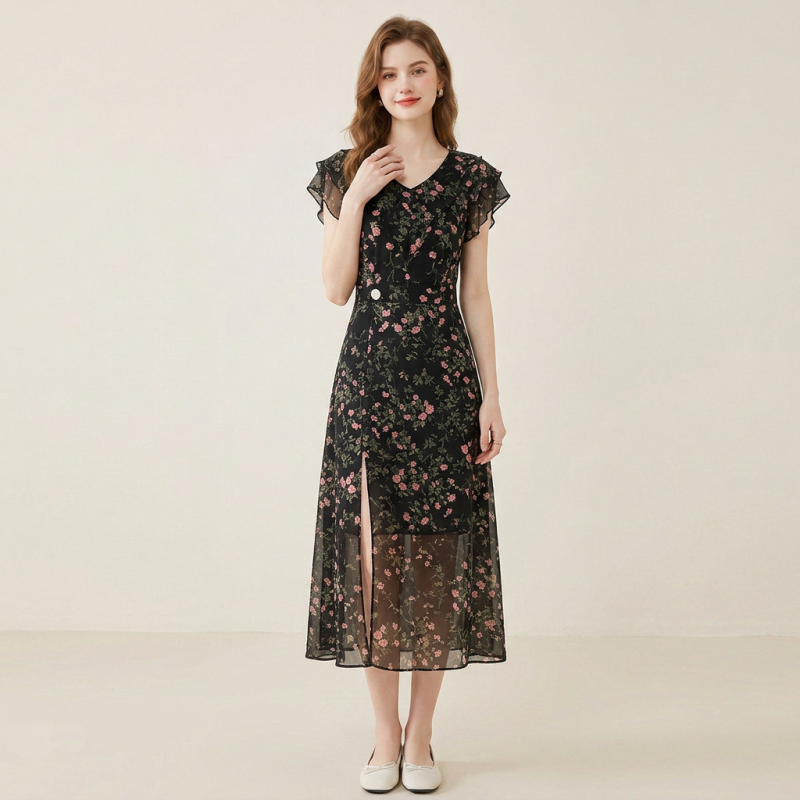 Elegant Ruffle Dress